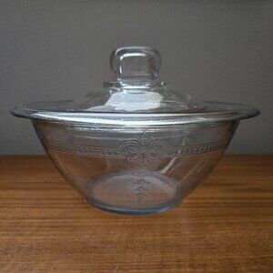 Vintage Medium Size Glass Bowl with Lid
